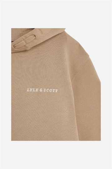 Lyle & Scott Script Embroidered Hoodie - Sand Storm